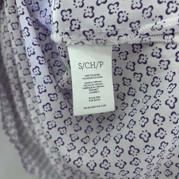 Cabi Priscilla Floral Sleeveless Halter Top Style 5905 Purple Size S - Picture 4 of 5